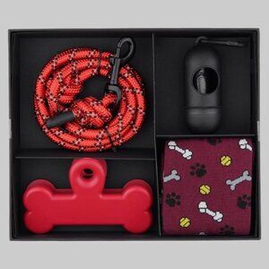 Bespoke Dog Gift Box Travel Accessory Set - One Size, Red